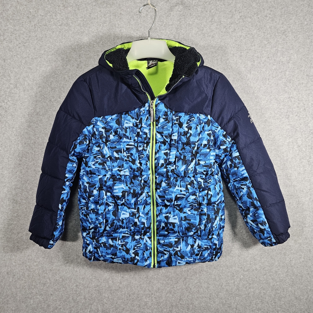 Boys ZeroXposur Neon Green and Blues Jacket Size L 10/12
